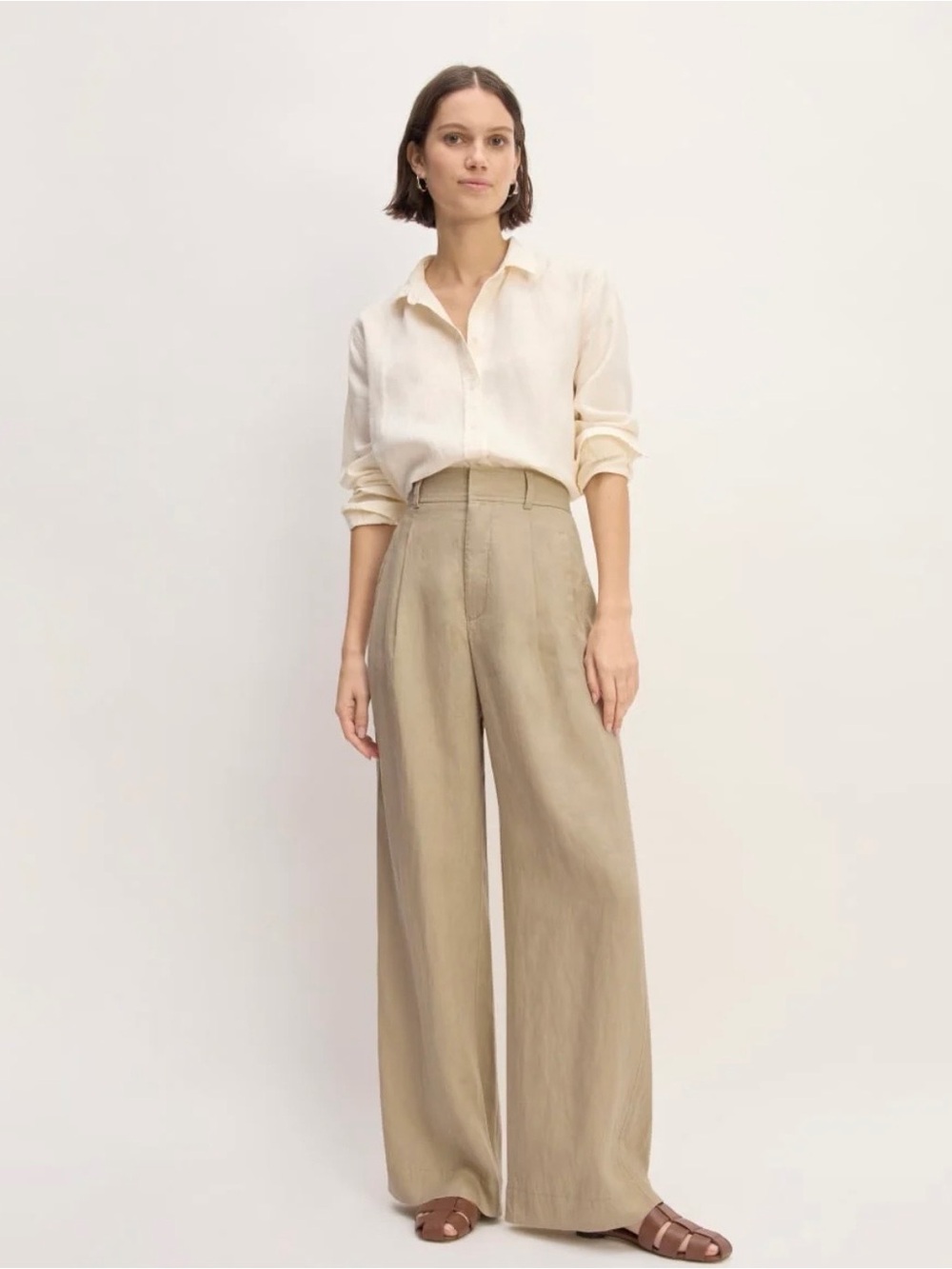 NWOT Everlane Linen Way High Drape Pant